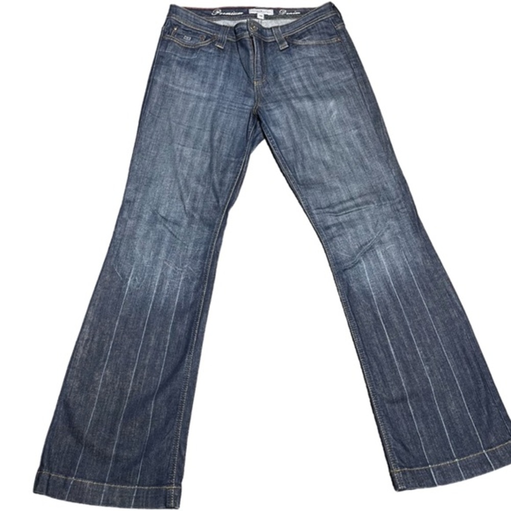 VTG Y2K Tommy Hilfiger Premium Denim Women’s 10 Cambridge Flare Distressed Jean